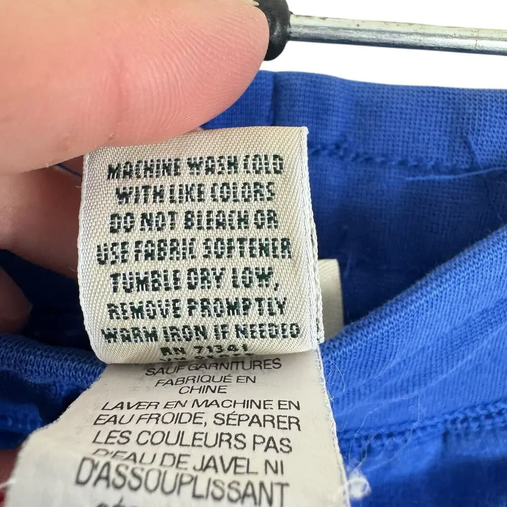 LL Bean Cotton Royal Blue Cropped Sweatpants Girl's Size 6X-7